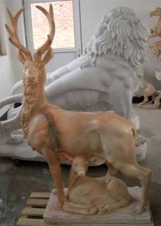 marble Elk Carving, Marble Carvings