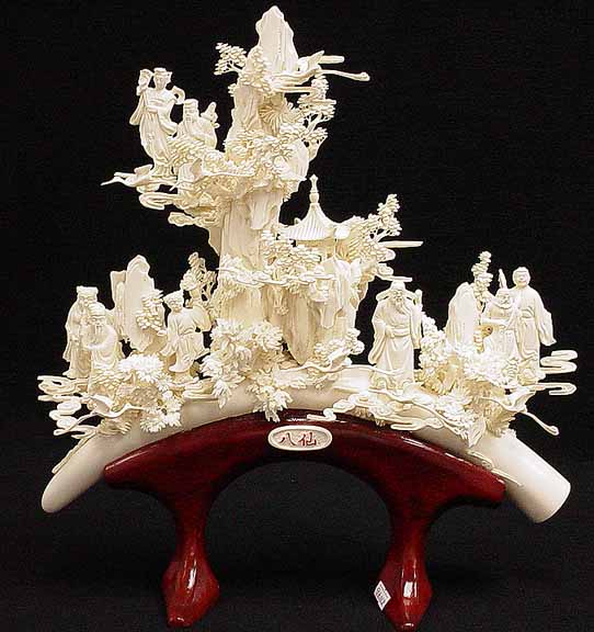 VINTAGE CARVED IVORY FROM FINCKEGALLERY ON RUBY LANE