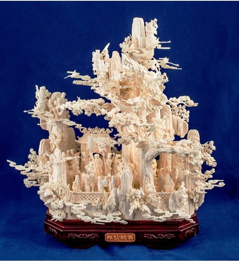 Chinese bone art Sculpture