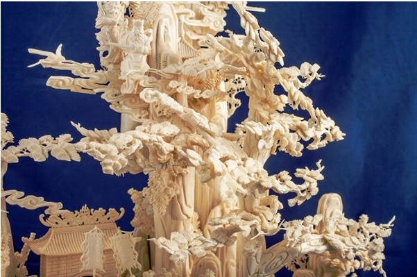 Chinese bone art Sculpture