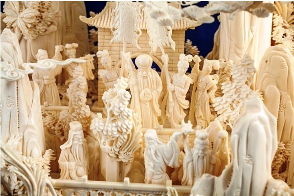 Chinese bone art Sculpture