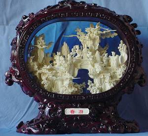 HARDWOOD FRAMED BONE FAIRIES (97G1)