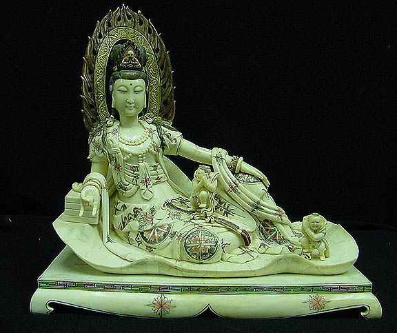 quanyin, Kwan Yin carved from Real Bone. Kwan Yin Photo