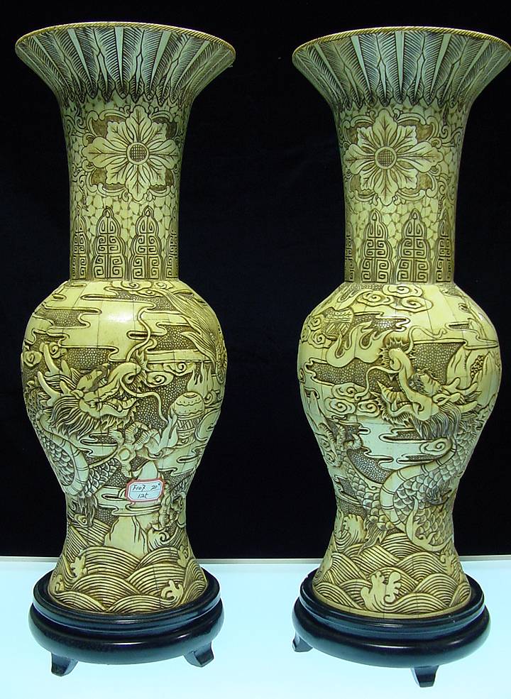 bone vase carvings