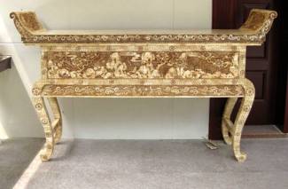 ANTIQUE BONE TEA TABLE