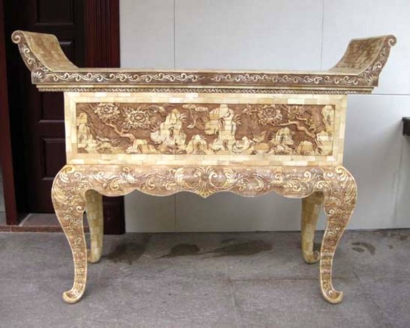 bone Tea Table carving