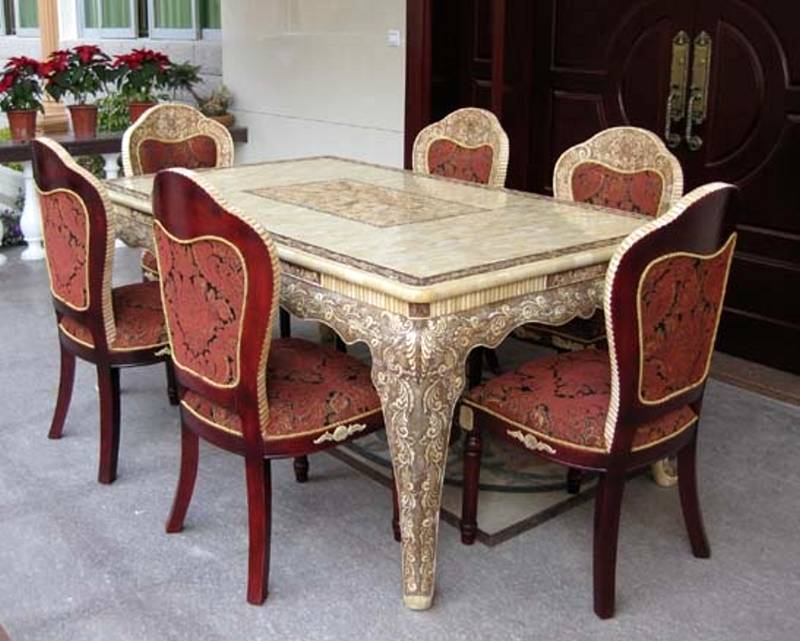 bone Dining Table carving
