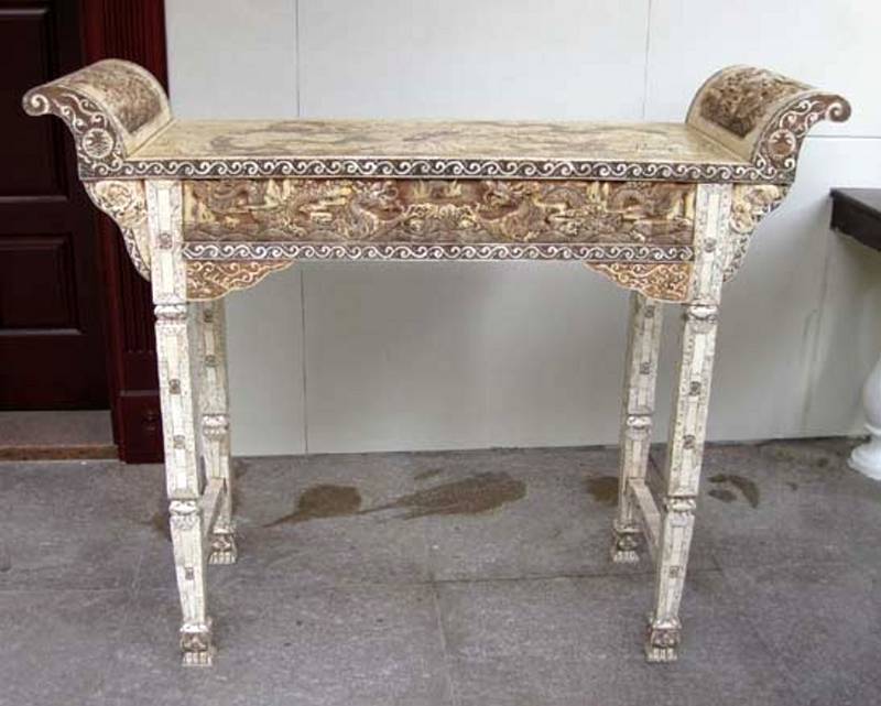 bone Tea Table carving