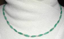 17.5 in. Dushan Mtn Jade Neckless. Price = $79.00 + S/H size = L. 17 - 1/2 inches Long