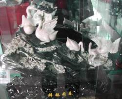 Geese in Love.  Approx size = H. 18 inch x W. 30 inch
