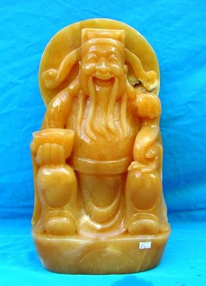 Jade fortune god statue