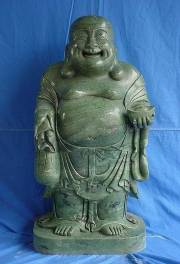 STANDING JADE BUDDHA (LH10A)
This Buddha is made of Jade. Very details carving. It comes with a wood base. 
Size: W: 15 in. X D: 10 in. X H: 32 in.  
US $ 899.00