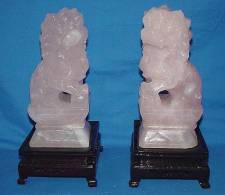 8 inch Rose Quartz Foo Dogs. Very Beautiful. Click on the picture for more info.