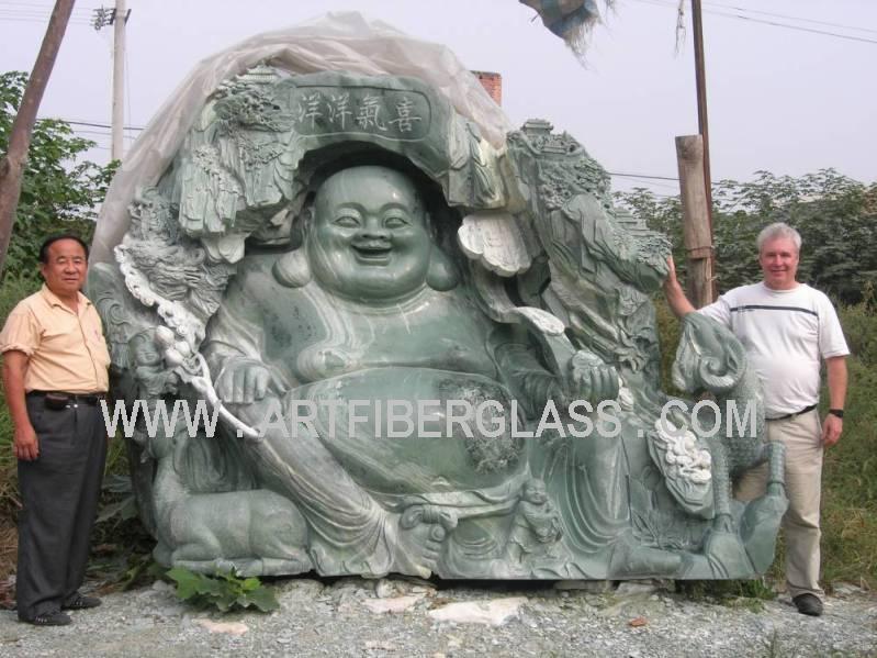 jade buddha statue carving