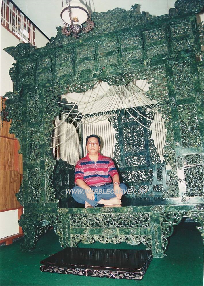 jade bed carving