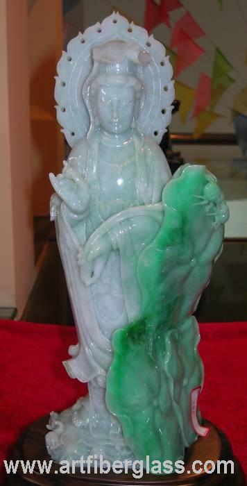 Burma Jade carving Kwanyin or Quan yin Photo