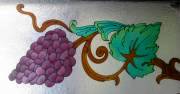 grapes and vines ceiling art