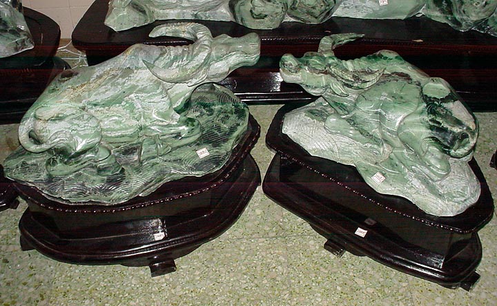 jade water buffalo carving