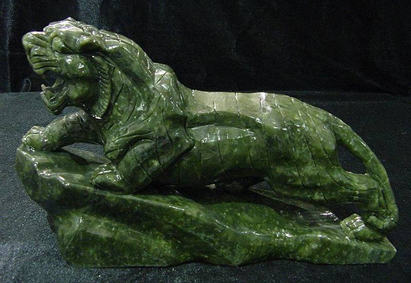 jade tiger carving