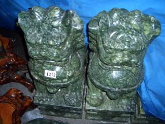 Large 28 in. Jade Foo Dog Carving