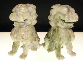 jade foo dogs Statue Carving