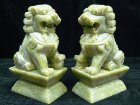 jade foo dogs Statue Carving
