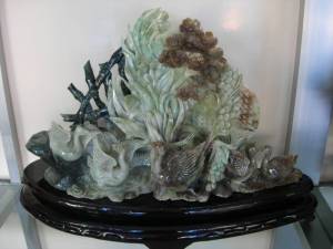 Jade Sculpture Geese in the garden Jade Carving, China Jadeite