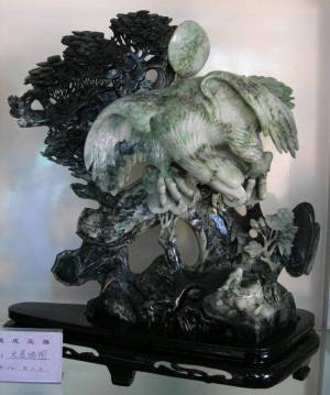 Natural Dushan Jadeite Jade Eagle Sculpture Shipping from China via Air Courior See More Information Below.