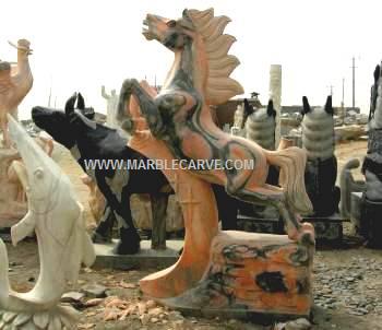 marble carving, Marble Horse Carving