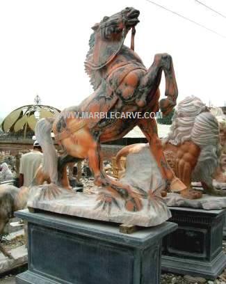 marble horse carving sculpture