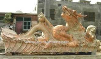 marble carving, Marble Dragon Carving Fountain