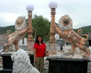 Marble Lion Carving photo