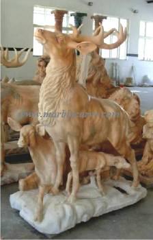marble elk carving