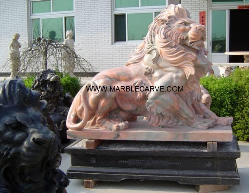 Marble Lions Carving