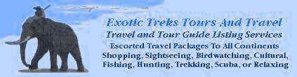 Tours and Travel Guides All Continents.Groups or individuals. Travel Packages To Hundreds Of Locations. Also Fishing and Hunting and Tour Guide Listing Services. We can send you to Mongolia Flyfishing on Horseback to Hunting the mountains of New Zealand. Or Guided Salmon, Steelhead Fishing in Oregon to Deep Sea Fishing in Malaysia on the South China Sea.