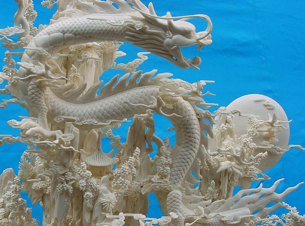 dragons carving