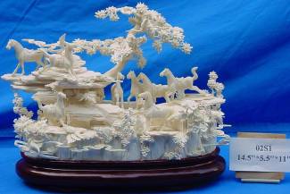 BONE HORSES ART SCULPTURE