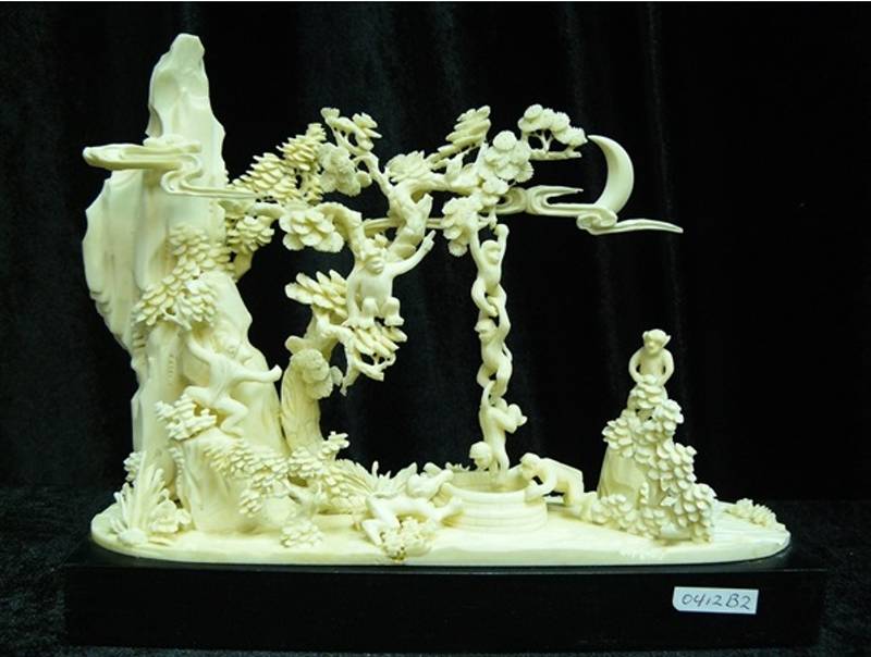 Monkey King Story Art bone Carving 