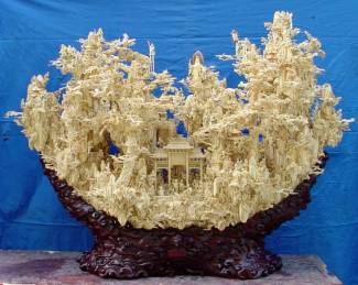 BONE CARVING ART SCRIMSHAW