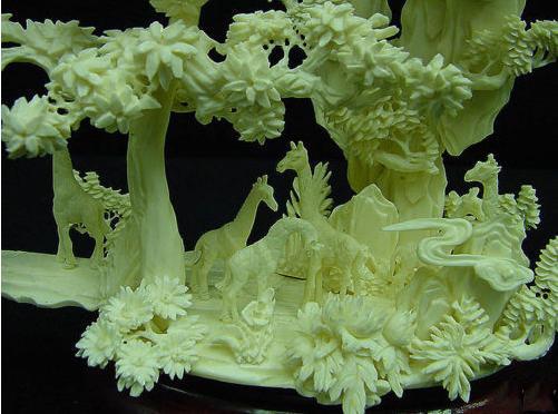 bone giraffe carving