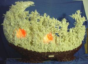 Bone Carving EMPOROR of the Tang Dynasty enjoying a journey to the moon.