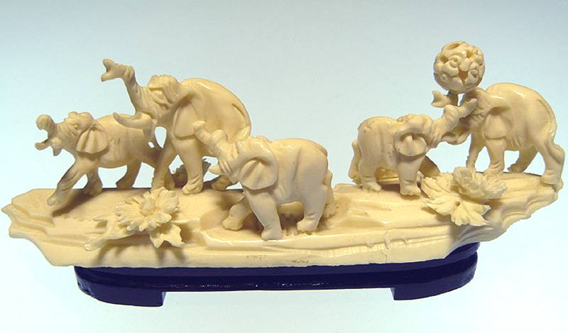 bone elephants carving