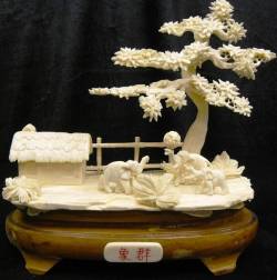 elephant bone art