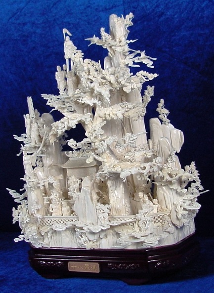 Chinese bone art Sculpture
