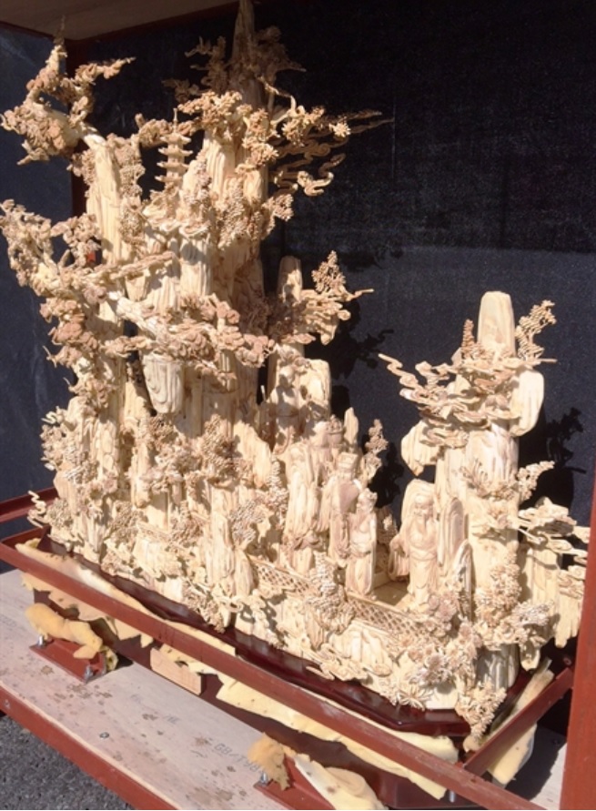Chinese bone art Sculpture