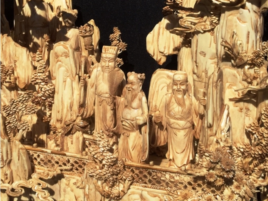 Chinese bone art Sculpture