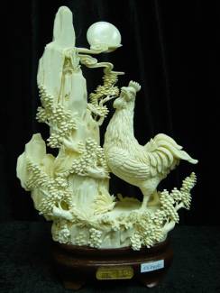 bone rooster art