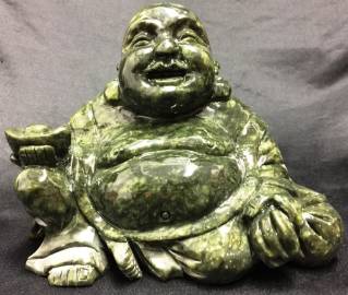 Green JADE Laughing BUDDHA