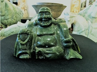 Green JADE Laughing BUDDHA