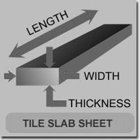 tile and slabs weight calculation